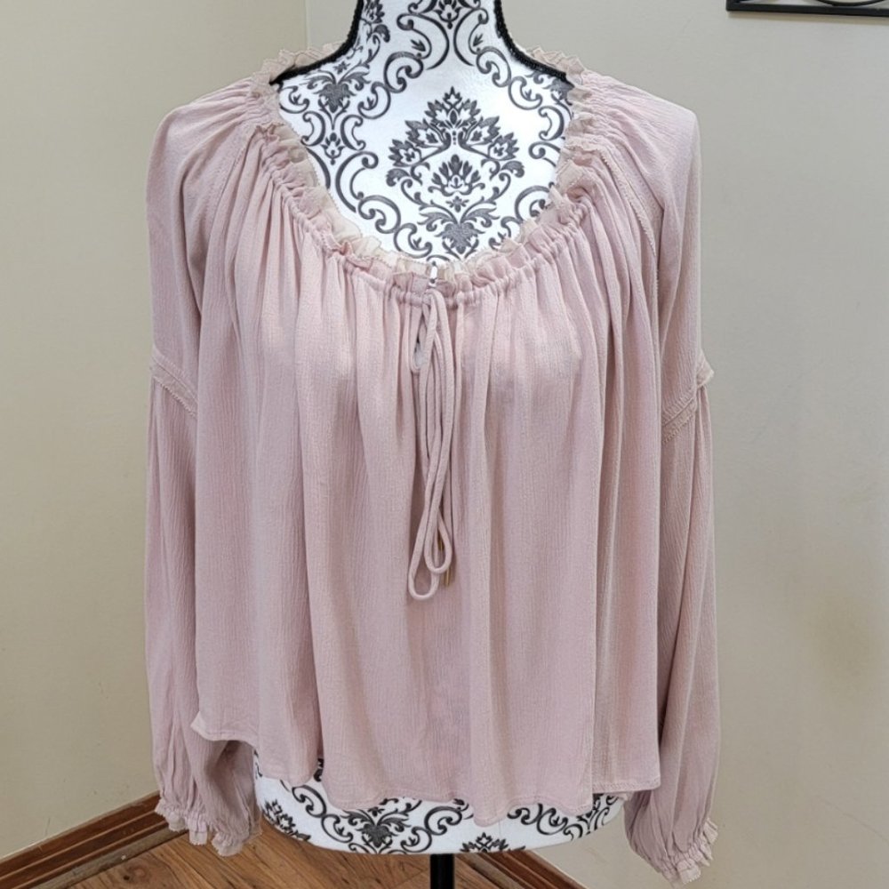 Miou Muse Boho Blouse New With Tags Size Small Taupe